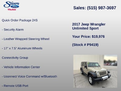 2017 Jeep Wrangler Unlimited Sport