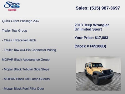 2013 Jeep Wrangler Unlimited Sport