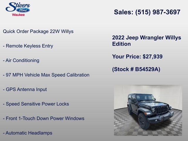 2022 Jeep Wrangler Willys