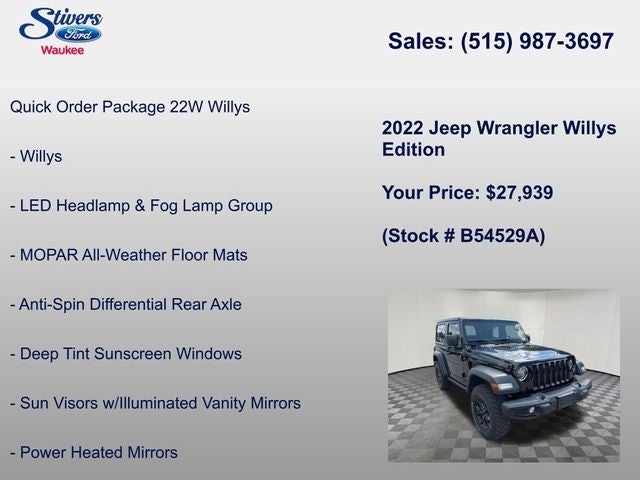 2022 Jeep Wrangler Willys