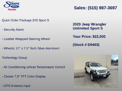 2020 Jeep Wrangler Unlimited Sport S