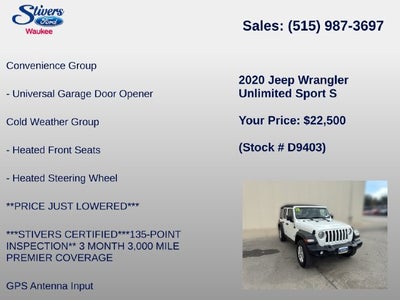 2020 Jeep Wrangler Unlimited Sport S