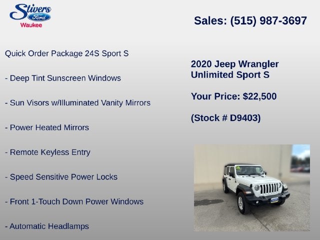 2020 Jeep Wrangler Unlimited Sport S