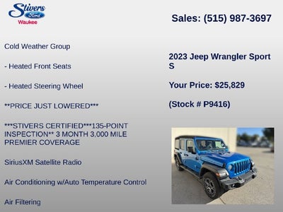 2023 Jeep Wrangler Sport S