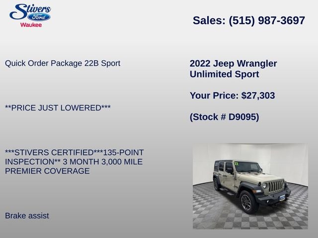 2022 Jeep Wrangler Unlimited Sport