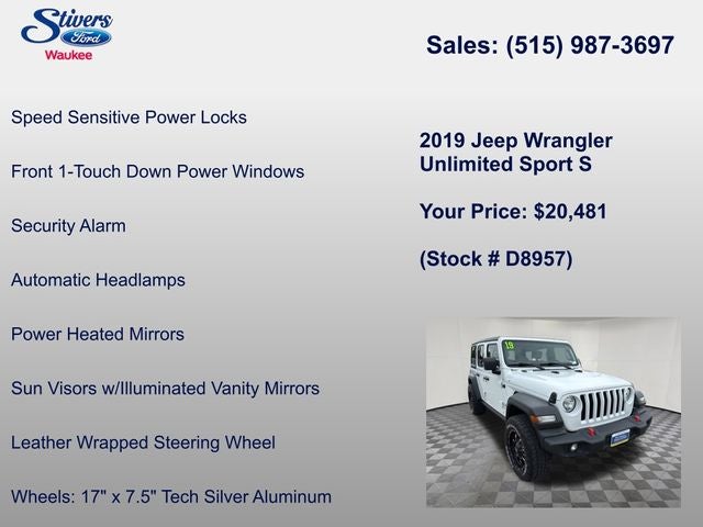 2019 Jeep Wrangler Unlimited Sport S
