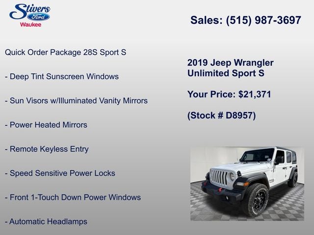 2019 Jeep Wrangler Unlimited Sport S