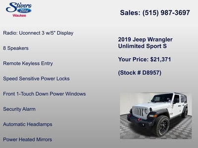 2019 Jeep Wrangler Unlimited Sport S