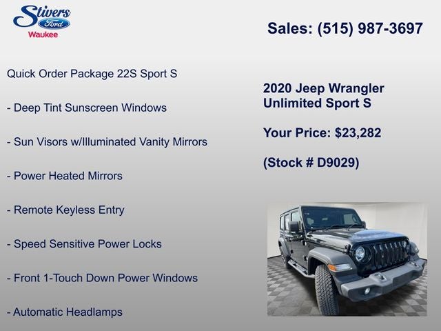 2020 Jeep Wrangler Unlimited Sport S