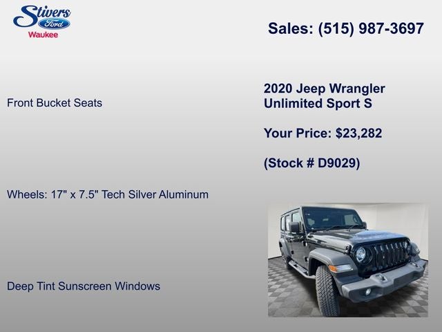 2020 Jeep Wrangler Unlimited Sport S
