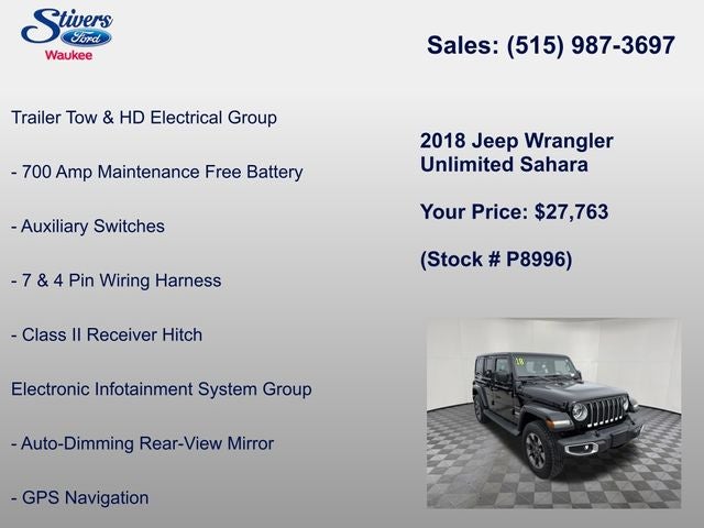 2018 Jeep Wrangler Unlimited Sahara