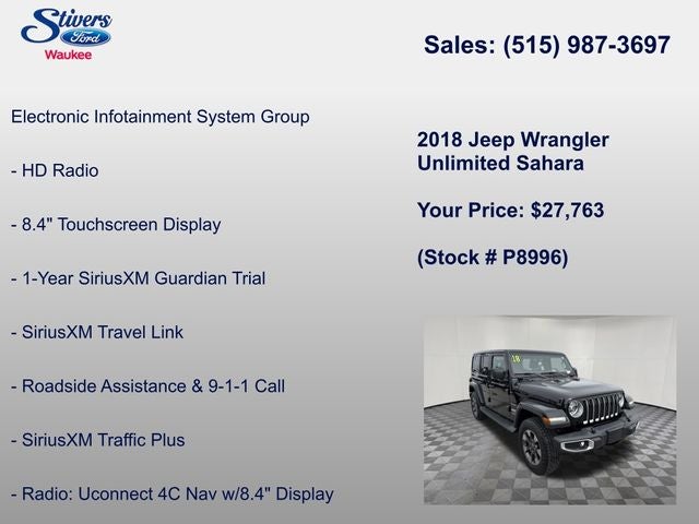 2018 Jeep Wrangler Unlimited Sahara