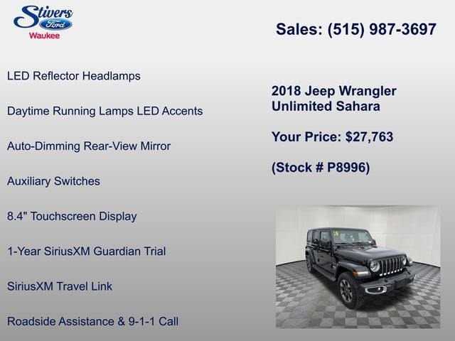2018 Jeep Wrangler Unlimited Sahara