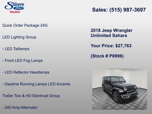 2018 Jeep Wrangler Unlimited Sahara