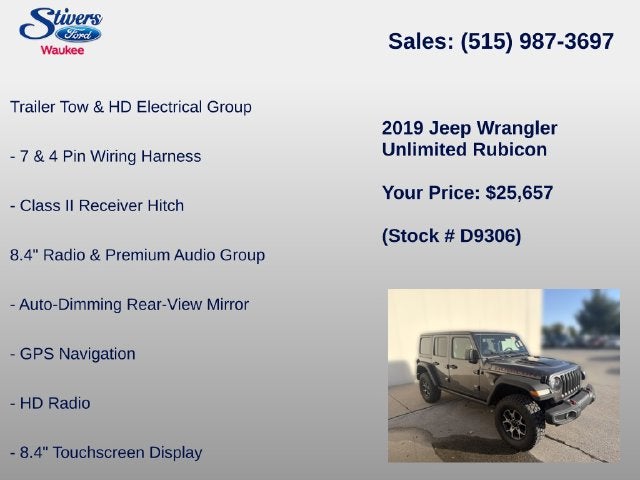 2019 Jeep Wrangler Unlimited Rubicon