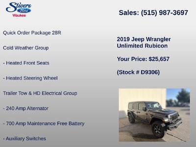 2019 Jeep Wrangler Unlimited Rubicon