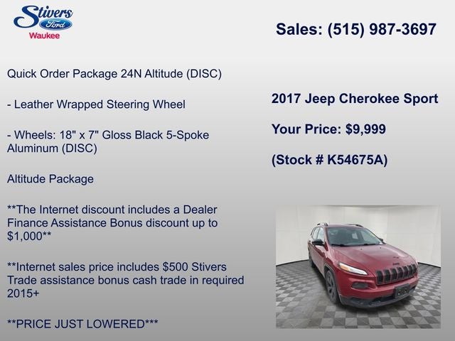 2017 Jeep Cherokee Sport