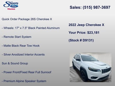 2022 Jeep Cherokee X