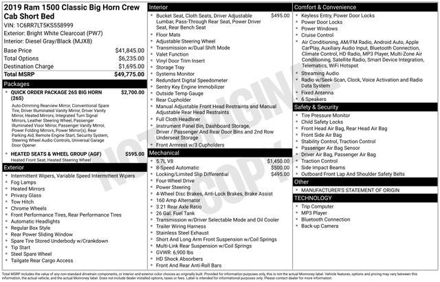 2019 RAM 1500 Classic Big Horn