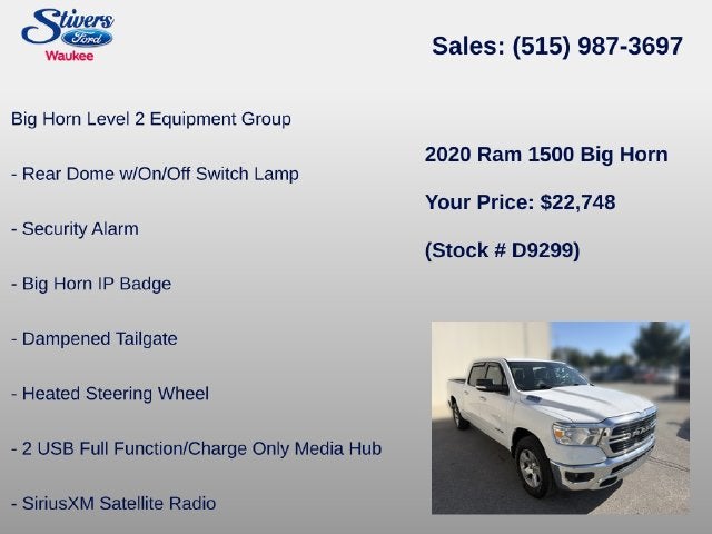 2020 RAM 1500 Big Horn/Lone Star