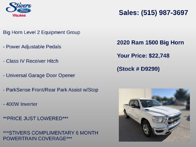 2020 RAM 1500 Big Horn/Lone Star