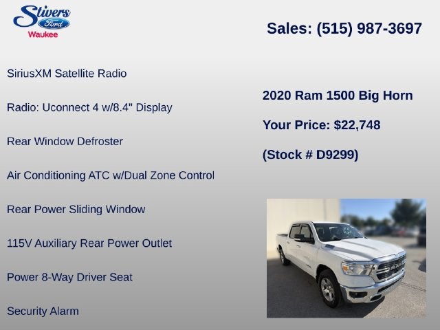 2020 RAM 1500 Big Horn/Lone Star