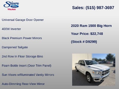 2020 RAM 1500 Big Horn/Lone Star