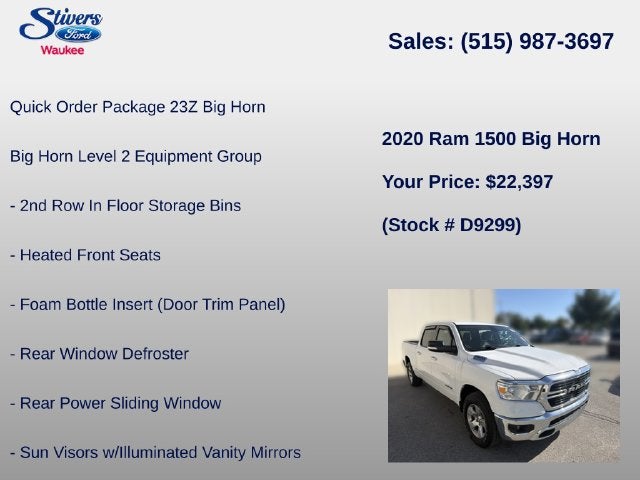 2020 RAM 1500 Big Horn/Lone Star