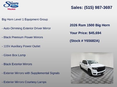 2026 RAM 1500 Big Horn/Lone Star