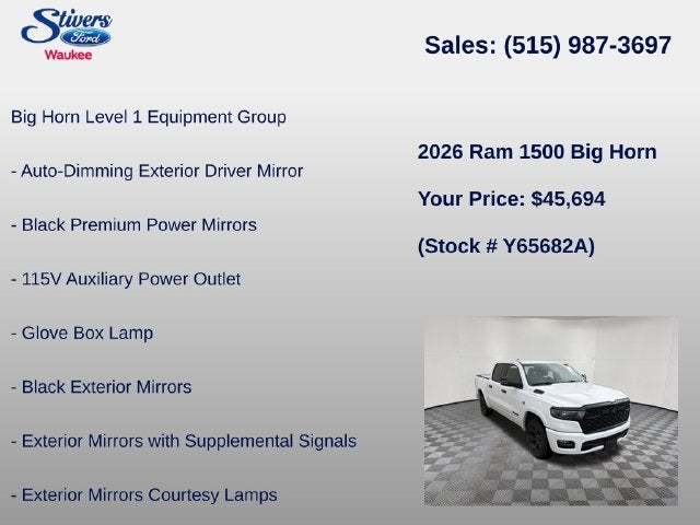 2026 RAM 1500 Big Horn/Lone Star