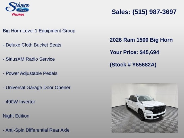 2026 RAM 1500 Big Horn/Lone Star