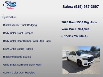 2026 RAM 1500 Big Horn/Lone Star