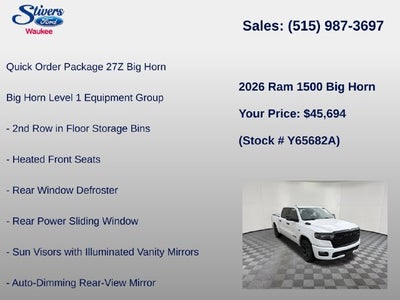 2026 RAM 1500 Big Horn/Lone Star
