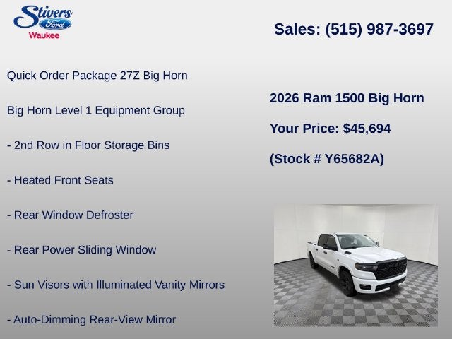 2026 RAM 1500 Big Horn/Lone Star