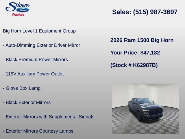 2026 RAM 1500 Big Horn/Lone Star