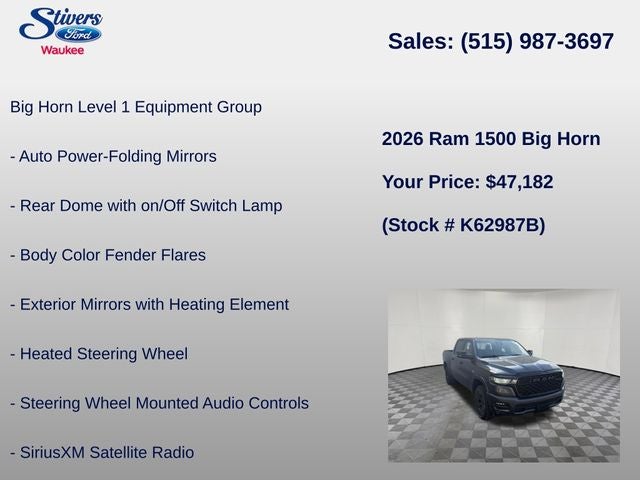 2026 RAM 1500 Big Horn/Lone Star