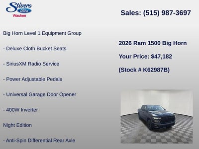2026 RAM 1500 Big Horn/Lone Star