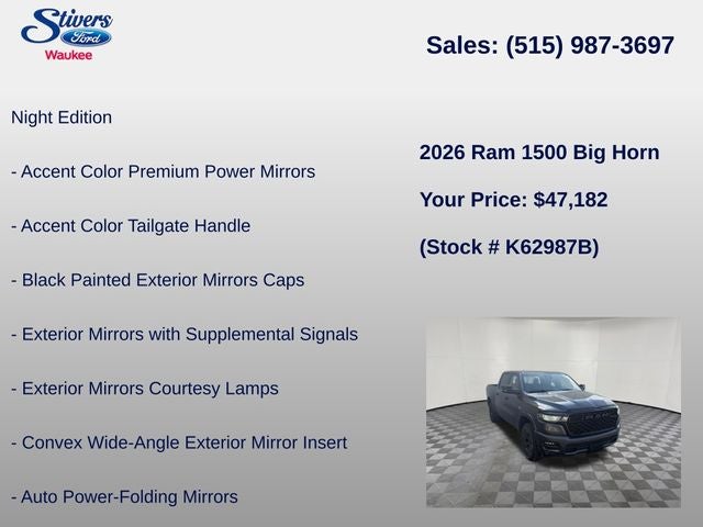 2026 RAM 1500 Big Horn/Lone Star