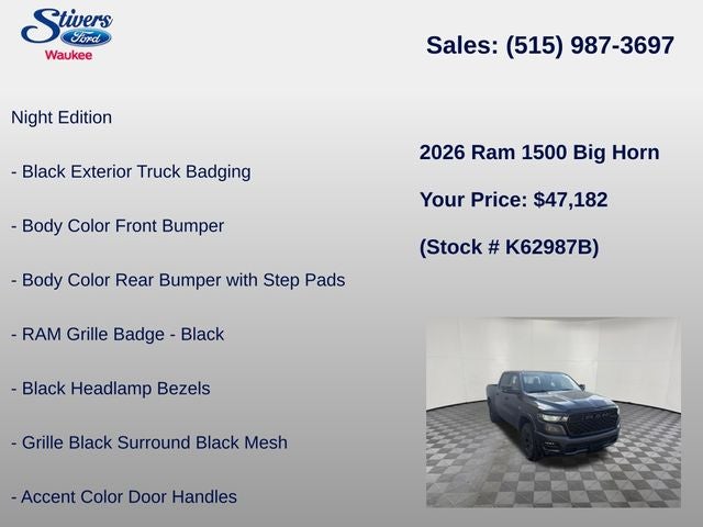 2026 RAM 1500 Big Horn/Lone Star