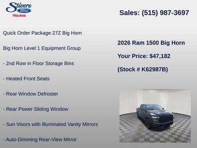 2026 RAM 1500 Big Horn/Lone Star