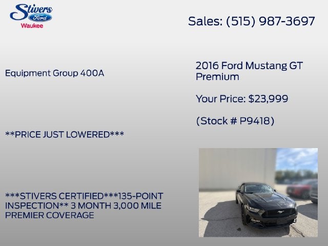 2016 Ford Mustang GT Premium
