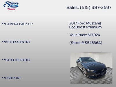 2017 Ford Mustang EcoBoost Premium