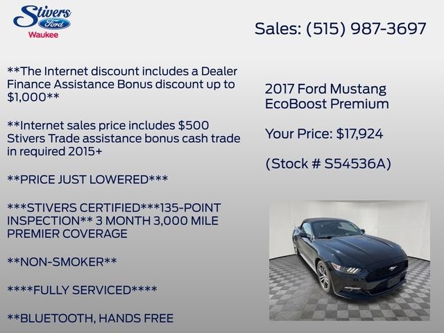 2017 Ford Mustang EcoBoost Premium