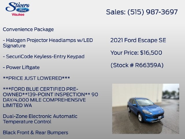 2021 Ford Escape SE