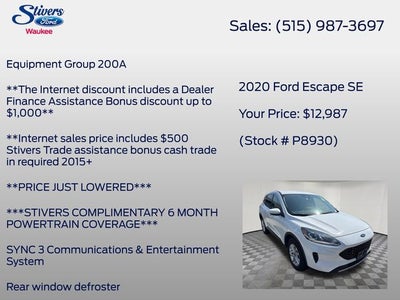 2020 Ford Escape SE