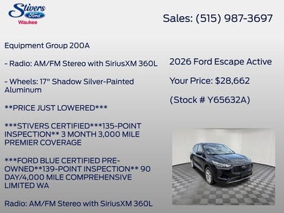 2026 Ford Escape Active