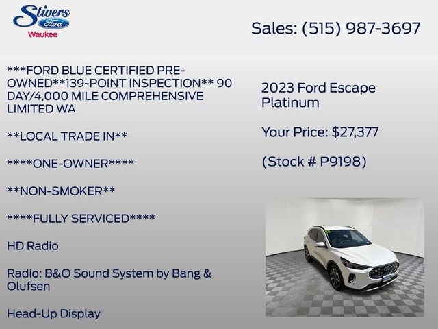 2023 Ford Escape Platinum
