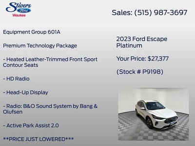 2023 Ford Escape Platinum