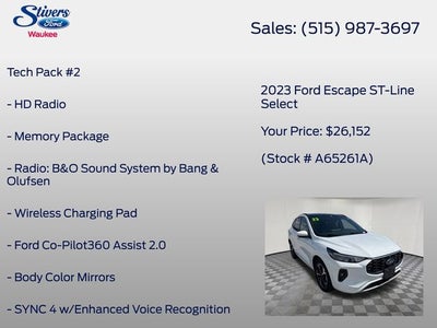 2023 Ford Escape ST-Line Select