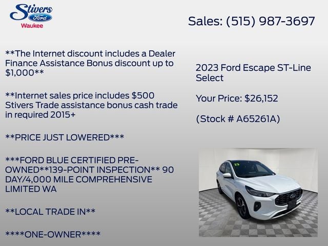 2023 Ford Escape ST-Line Select